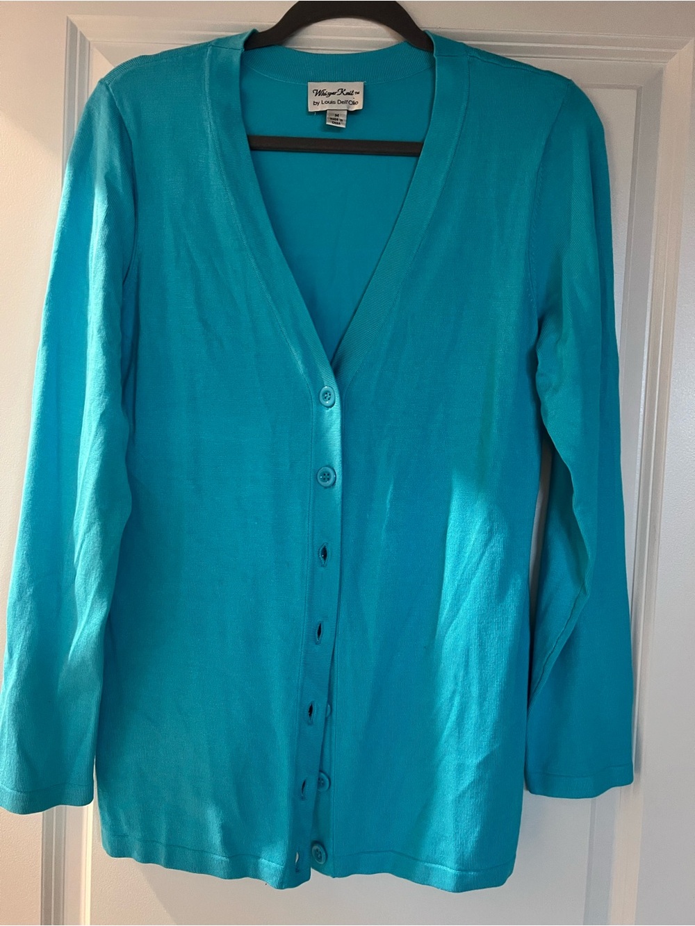 WhisperKnit by Louis Dell'Olio Teal V Nevm Cardigan
